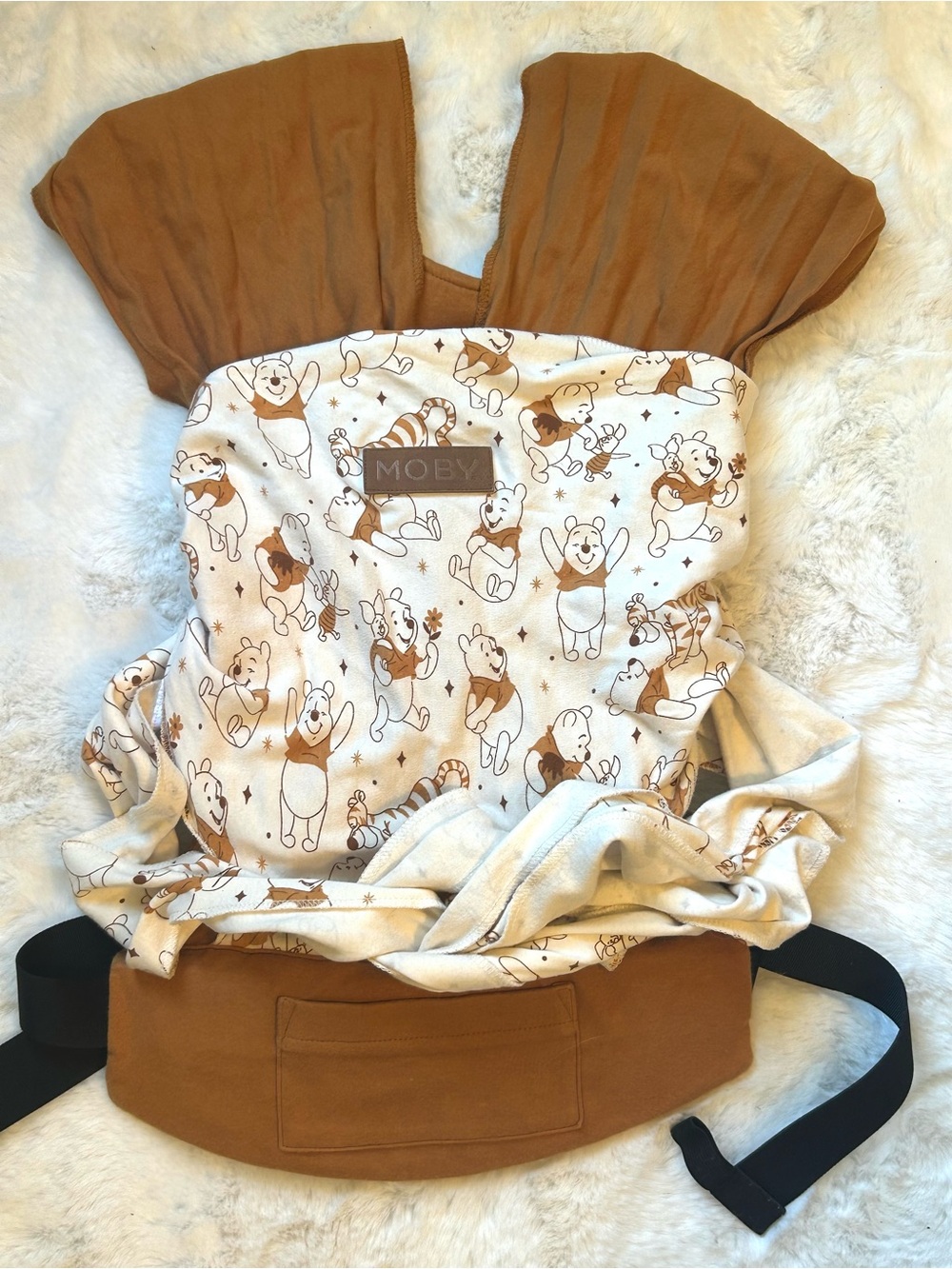 Moby x Disney Easy Wrap Carrier with Brown Winnie-the-Pooh Print